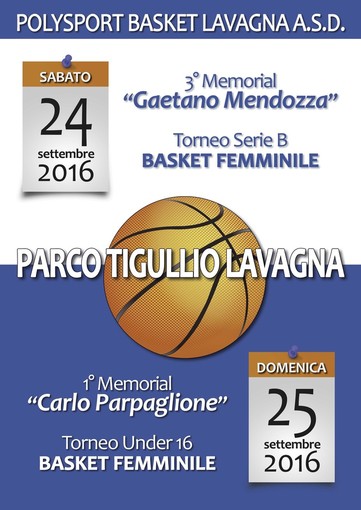 Nel fine settimana due tornei di basket femminile sono in programma al Parco del Cotonificio di Lavagna