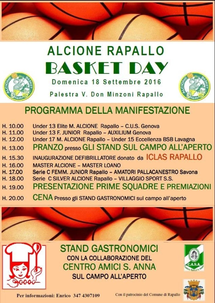 Domenica sarà l'Alcione Rapallo Basket Day