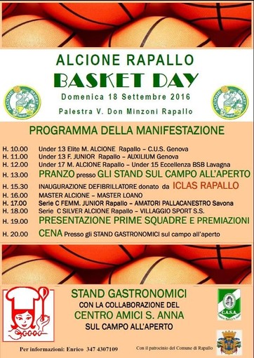 Domenica sarà l'Alcione Rapallo Basket Day