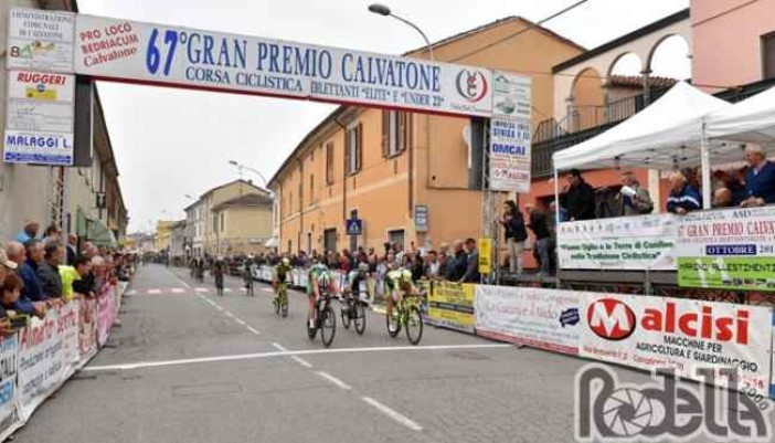 L'arrivo del 67° Gran Premio Calvatone, nel Cremonese