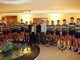 La nuova squadra Under 23 dei Vigili del Fuoco in posa con il presidente Roberto Portunato e i rappresentanti dell'amministrazione comunale di Sestri Levante (foto Flash)