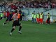 Caraccio esulta dopo un gol segnato quando era al Foggia