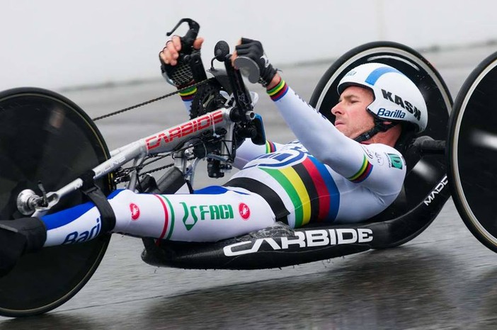 L'olimpionico chiavarese Vittorio Podestà, campione del mondo di handbike, è atteso sabato, in maglia iridata, sulle strade di Rapallo