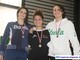 Al centro Irene Chiari, dell'On Sport Sestri Levante, sul gradino più alto del podio. Nella foto in fondo all'articolo il plurimedagliato Alberto Razzetti della Di Meglio Lavagna '90