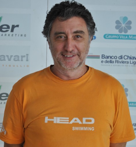 Il tecnico della prima squadra maschile della Rapallo Nuoto Diego Casagrande