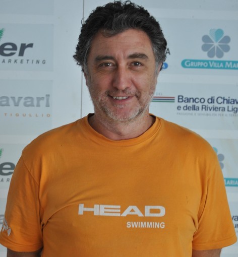 L'allenatore della prima squadra maschile della Rapallo Nuoto Diego Casagrande