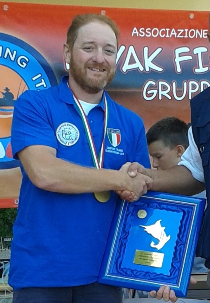 Valter Bertolone della Fi.Ma Chiavari, neo campione italiano di kayak fishing