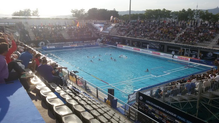 Nella foto di Tuttolevante.it la piscina Picornell di Barcellona, teatro, anche quest'anno, della final six di Champions League