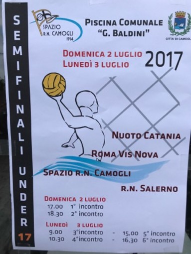 Domenica e lunedì sono in programma le semifinali del campionato nazionale Under 17 di pallanuoto maschile