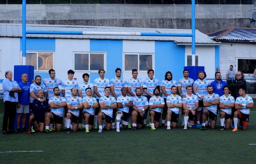 Nella foto di Osvaldo Ciotti la Tossini Pro Recco Rugby 2016-2017, vicinissima a conquistare l'accesso alla poule promozione della serie A