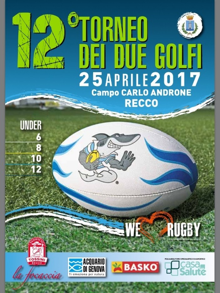 Il torneo dei Due Golfi, trofeo "Bertamino" di rugby giovanile, è in programma martedì prossimo, 25 aprile, al Carlo Androne di Recco Il torneo dei Due Golfi, trofeo "Bertamino" di rugby giovanile, è in programma martedì prossimo, 25 aprile, al Carlo Androne di Recco