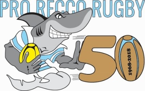 Il logo ideato per celebrare la cinquantesima stagione di attività della Pro Recco Rugby