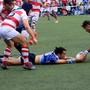 Nella foto di Osvaldo Ciotti una fase di Tossini Pro Recco-Cus Genova, il derby giocato domenica pomeriggio al Carlo Androne di Recco