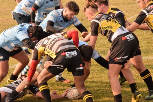 Gli Under 18 della Pro Recco Rugby a testa alta a Calvisano (foto Rossi)