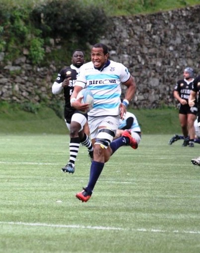 Nella foto di Luigi Galli l'attimo in cui Becerra si invola verso la meta decisiva Nella foto di Luigi Galli l'attimo in cui Becerra si invola verso la meta decisiva