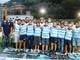 Gli Under 14 della Pro Recco, il giorno della presentazione ufficiale di tutte le squadre biancocelesti, in una foto di Luigi Galli