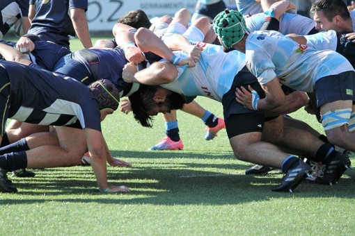 Un’immagine di Tossini Pro Recco-Accademia Nazionale “Ivan Francescato”, giocata domenica scorsa al Carlo Androne di Recco (foto Luigi Galli)