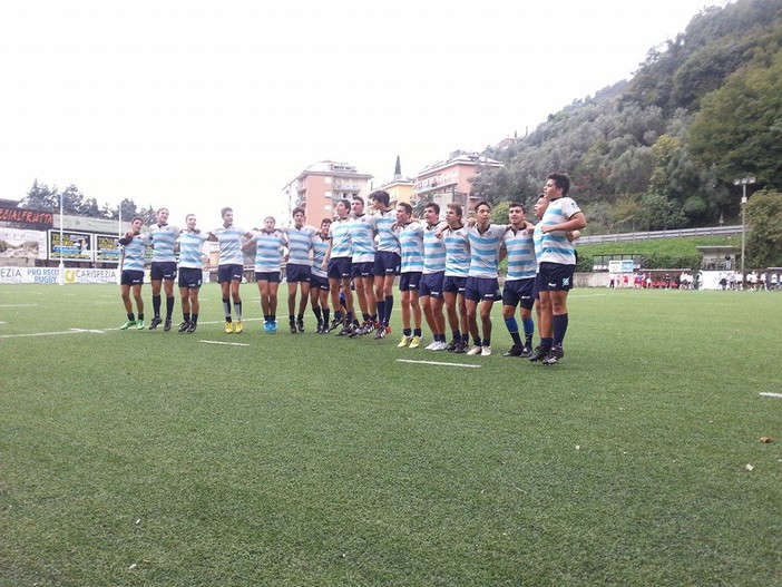 Gli Under 16 della Carispezia Pro Recco Rugby in una foto scattata da Ugo Speranza Gli Under 16 della Carispezia Pro Recco Rugby in una foto scattata da Ugo Speranza