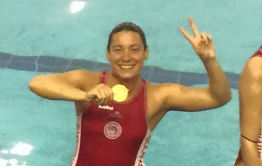 Roberta Bianconi festeggia la Champions League. Roberta Bianconi festeggia la Champions League.