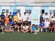 Un gruppo di studenti al Carlo Androne di Recco per partecipare ad uno degli appuntamenti dedicati all'iniziativa &quot;A Scuola di Rugby&quot;