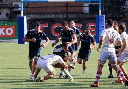 Nella foto di Osvaldo Ciotti un momento di Tossini Pro Recco-Cus Genova di domenica scorsa