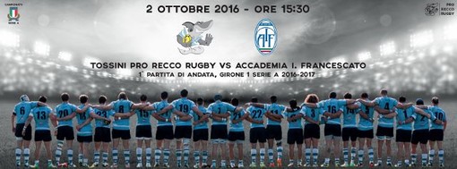 Domenica alle 15.30, al Carlo Androne, esordio stagionale in serie A della Pro Recco Rugby contro l'Accademia Nazionale