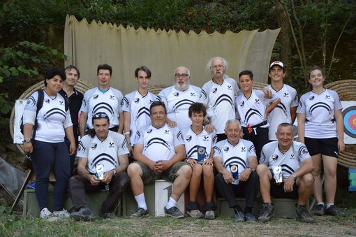 La squadra degli Arcieri del Tigullio che ha preso parte ai campionati regionali 3D a Sestri Levante