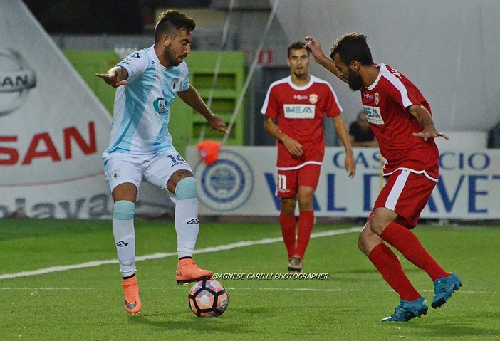 Luca Tremolada, mattatore per la Virtus Entella in occasione del match casalingo vinto contro il Cittadella (foto Agnese Carilli)