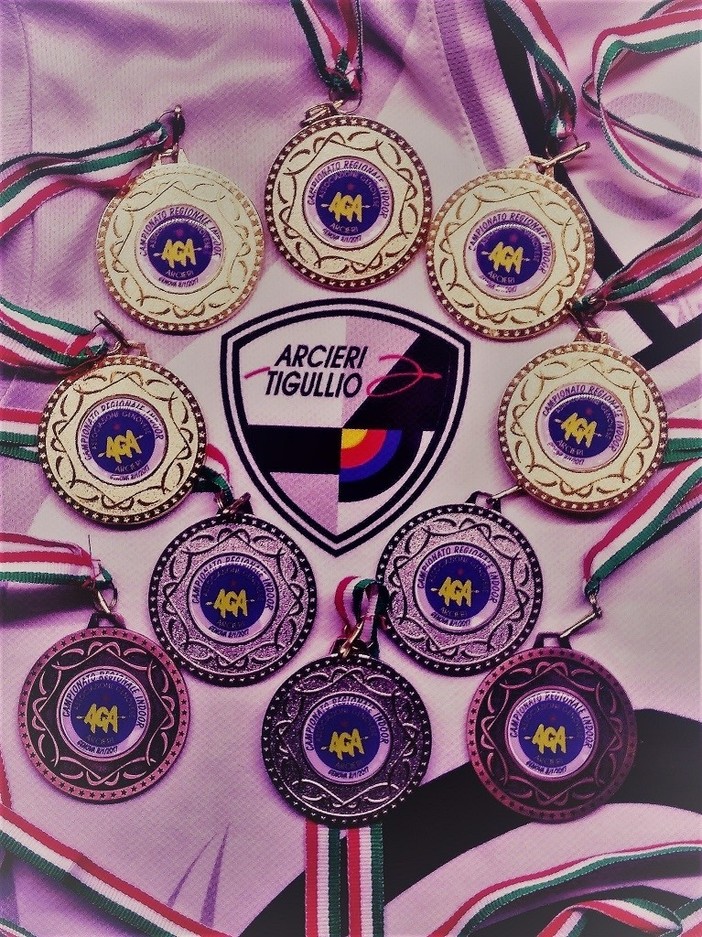 Un cospicuo numero di medaglie per gli Arcieri del Tigullio ai Regionali indoor di Genova