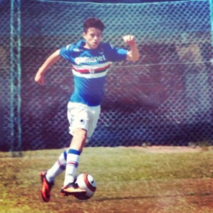 Francesco Scotti, con la maglia della Sampdoria