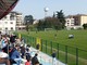 La tribuna dello stadio di Gorgonzola (foto profilo Facebook Lavagnese)