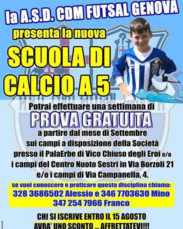 CDM Futsal, parte la scuola calcio a 5 giovanile