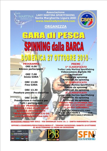 Pesca, gara di spinning dalla barca con Lady Martina Sportfishing