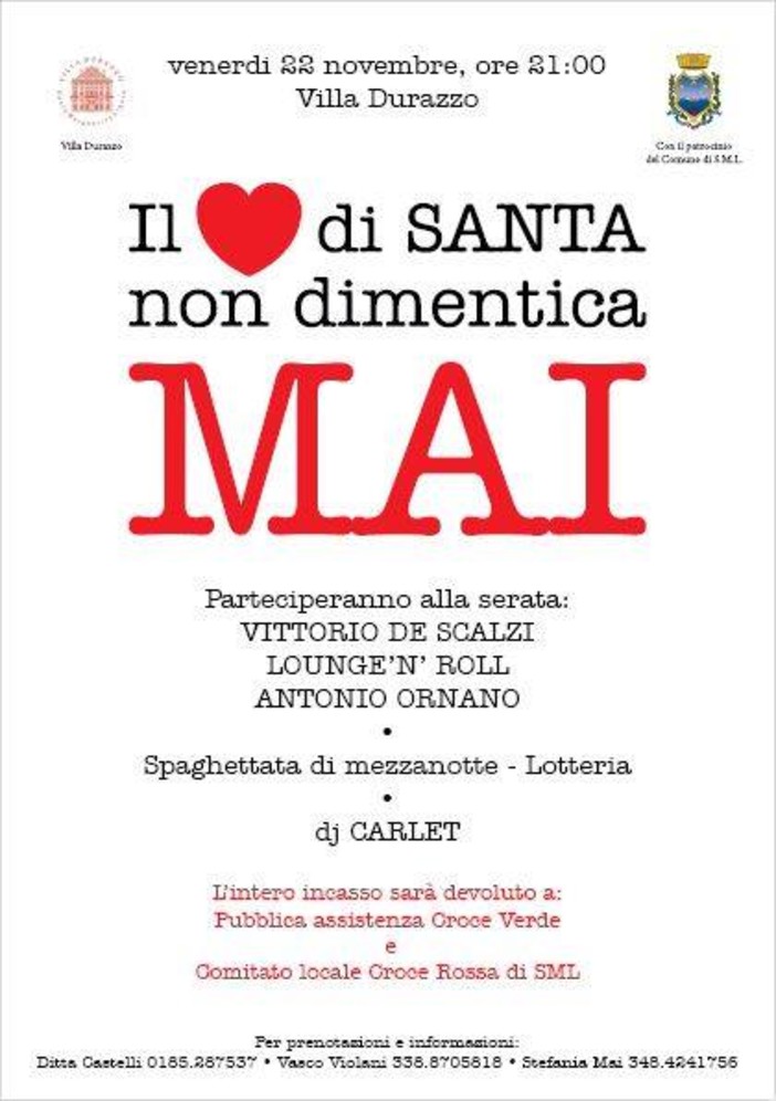 Santa Margherita, grandi ospiti per la serata in ricordo di Mario Mai